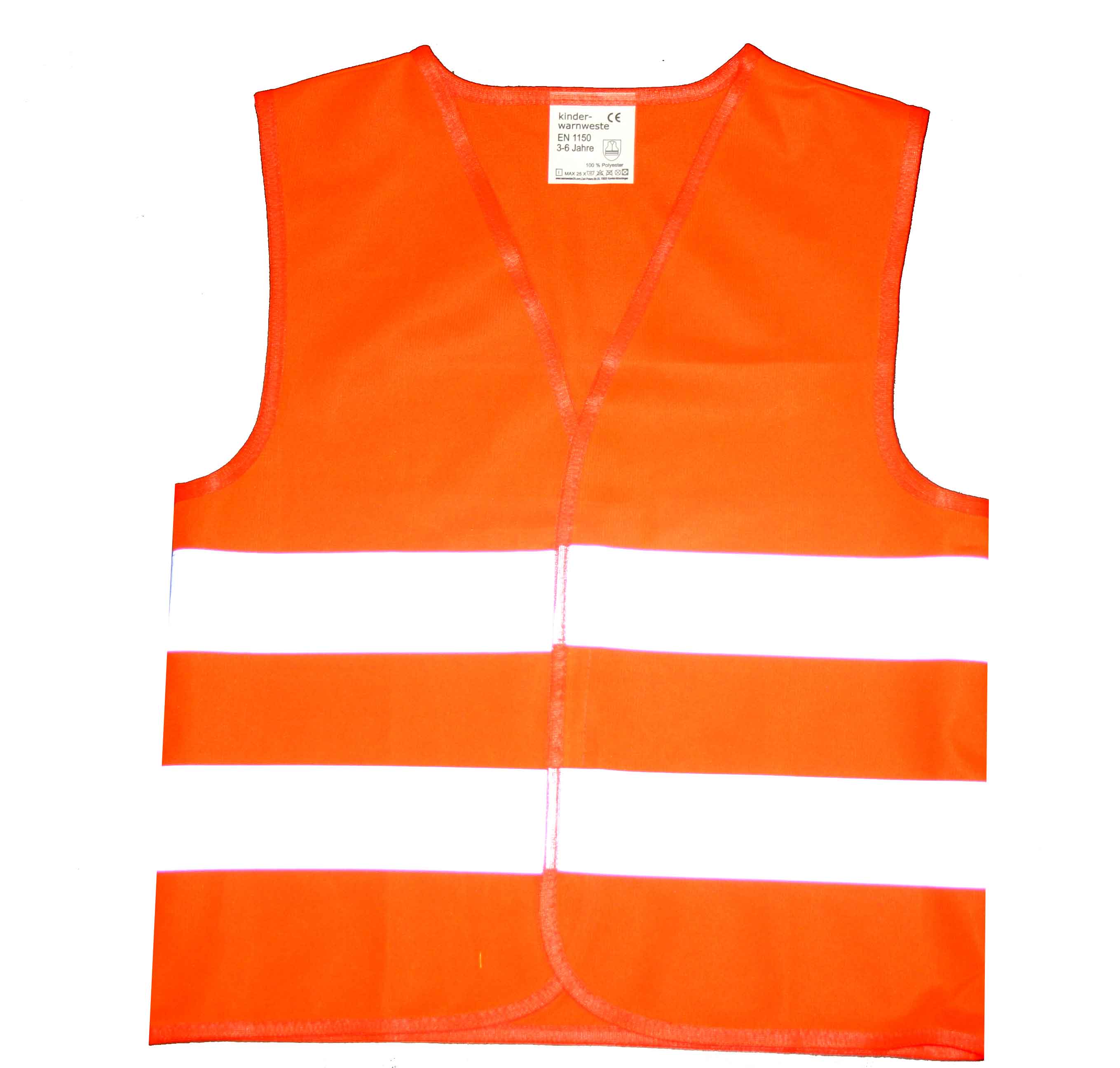 Kinderwarnweste orange